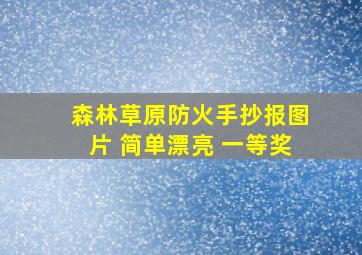 森林草原防火手抄报图片 简单漂亮 一等奖